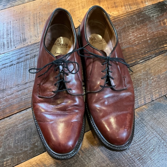 Allen Edmonds Leeds Oxford Dress Shoes Brown Leather Size 11.5C - Picture 1 of 10